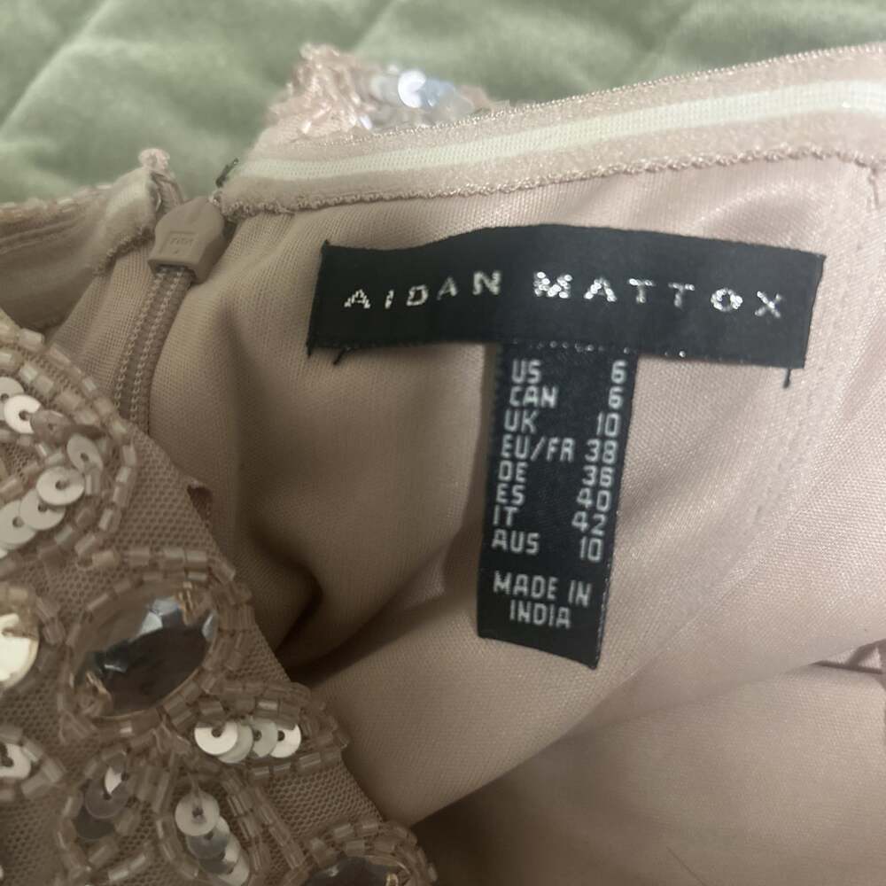 Aidan By Aidan Matrix Women’s Beaded Strapless Gown, Blush, Sz.6. $495 - Picture 7 of 16